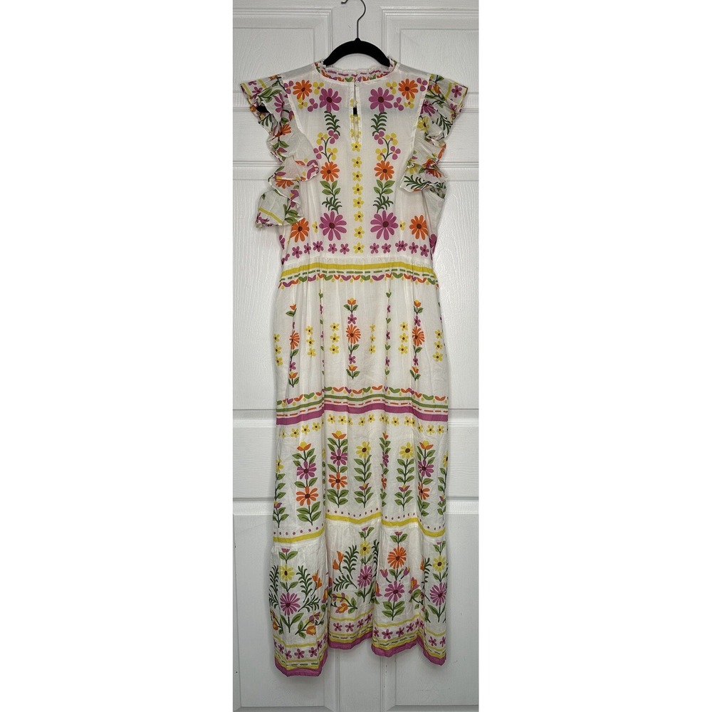 Banjanan Betty Womens XL in Flora Summer White w/pockets Boho Cottagecore Fairy - Picture 2 of 8